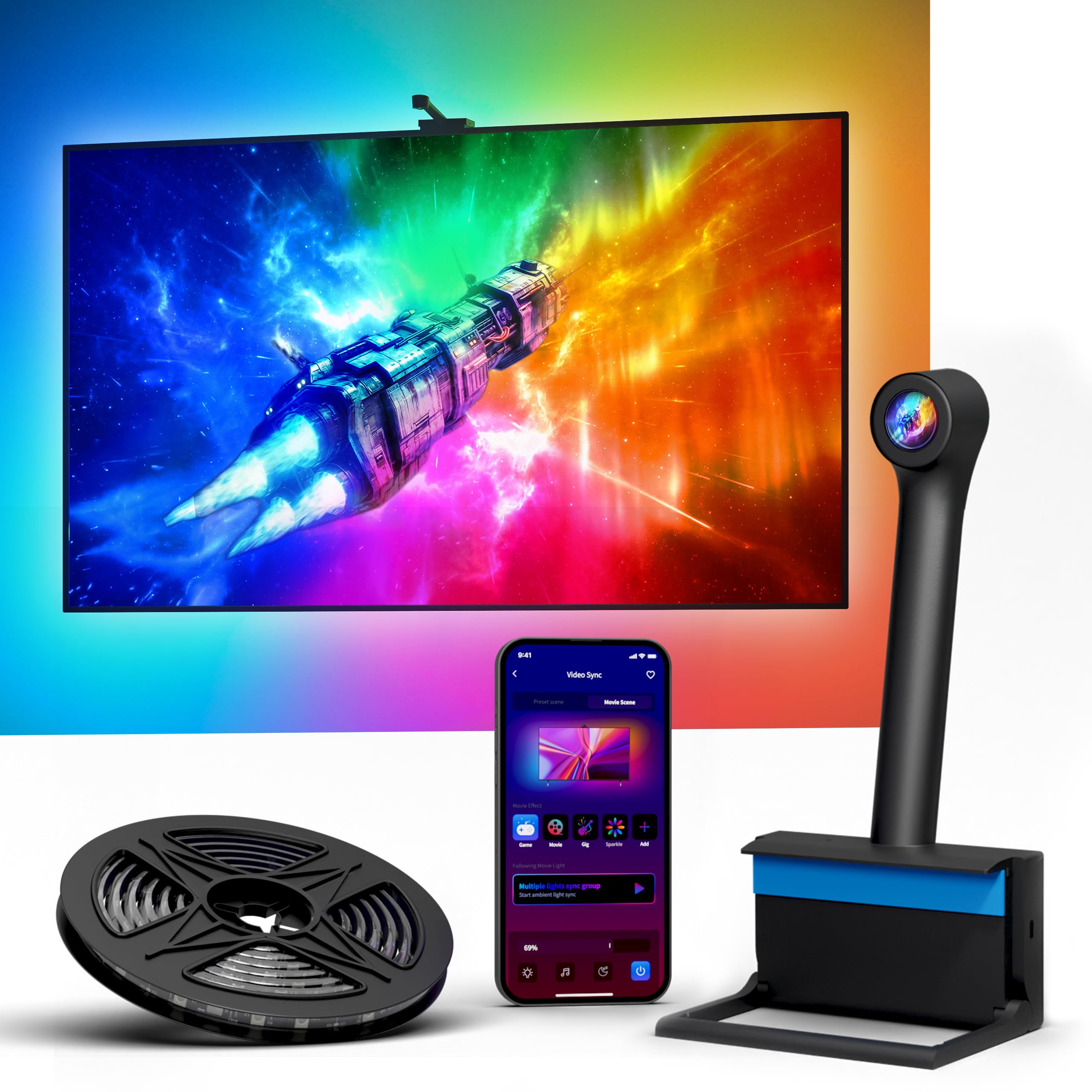 Amazon.com: Ailofy Smart TV LED Backlight with Camera for 75-85